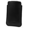 BoxWave Case Compatible with Sony Ericsson W580i - Genuine Leather Pouch, Slim Real Leather Luxury Lightweight Pocket - Nero Black view 4