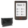 BoxWave Case Compatible with Pocketbook Basic 3 - Elite Leather Messenger Pouch, Synthetic Leather Cover Case Envelope Design - Jet Black view 1