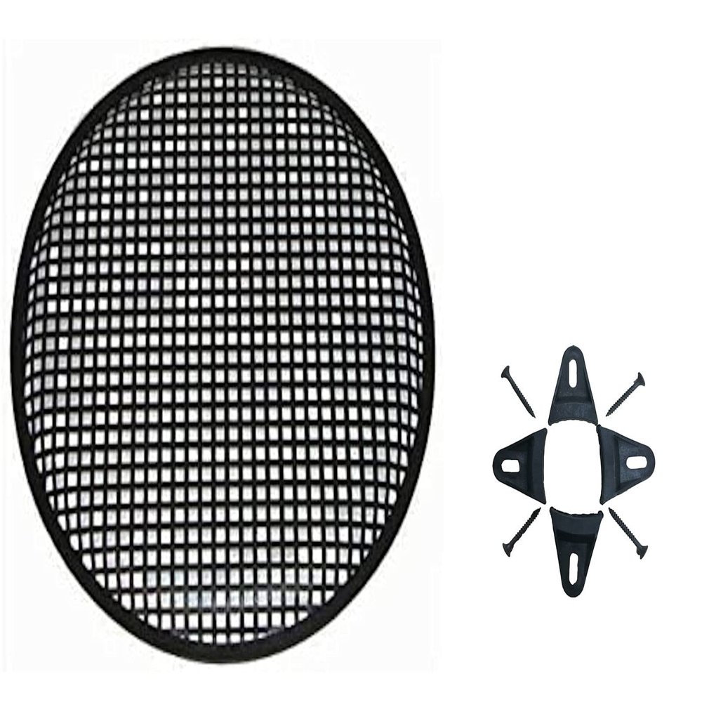 12 Inch 12" Universal Metal Car Audio Speaker SubWoofer Waffle Grill Protector Cover with Clips and Screws