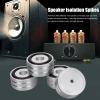 4pcs 40x20mm Speakers Spikes, Feet Isolation Stands with Non Slip Rubber Rings, Aluminum Alloy Spikes Stands for CD, DVD Players, Tube Amplifiers, Stereos(Silver) view 2