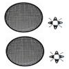 Pair of 15 Inch 15" Universal Metal Car Audio Speaker SubWoofer Waffle Grill Protector Cover with Clips and Screws view 1