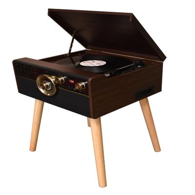 TechPlay Cyclops Complete High Power Stereo System, Turntable, Cassette/CD Player with Bluetooth Connection (Expresso)