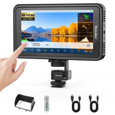 Desview R5II 5.5-inch Camera Field Monitor 4K HDMI 800nit HDR Support LUTFalse Color - for Sony/Canon DSLR Film Making Video Production