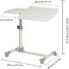 PAASHE Overbed Bedside Table Portable Rotatable Overbed Table Laptop Desk Adjustable Laptop Stand for Laptops Comfortable Rolling Laptop Desk for Home Office Portable view 2