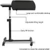 PAASHE Overbed Bedside Table Portable Rotatable Overbed Table Laptop Desk Adjustable Laptop Stand for Laptops Comfortable Rolling Laptop Desk for Home Office Portable view 3