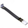QJJ USB 2.0 Type-C Male to Type-C Male Flat Cable (10cm, T1F-T2H) view 1