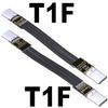 QJJ USB 2.0 Type-C Male to Type-C Male Flat Cable (10cm, T1F-T2H) view 2