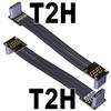 QJJ USB 2.0 Type-C Male to Type-C Male Flat Cable (10cm, T1F-T2H) view 4