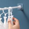 Zerodeko 6pcs Adhesive Curtain Rod Holders No Drill Wall Mounted Shower Rod Retainers Transparent Heavy Duty Brackets for Bathroom Kitchen Easy Installation view 3