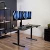 VIVO Integrated 63 x 32 Inch Electric Standing Desk and Motorized Dual Monitor Mount, 1 Touch Height Adjustment, Fits up to 32 inch Monitor Screens, Memory Control Pad, Black, DESK-KIT-SET1B view 2