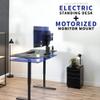 VIVO Integrated 63 x 32 Inch Electric Standing Desk and Motorized Dual Monitor Mount, 1 Touch Height Adjustment, Fits up to 32 inch Monitor Screens, Memory Control Pad, Black, DESK-KIT-SET1B view 4