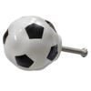 Wannianmu 4Pack Soccer Shape Drawer Knobs, Decorative Basketball Cabinet Knobs Door Handles Ceramic Knobs, with Mounting Screws view 4