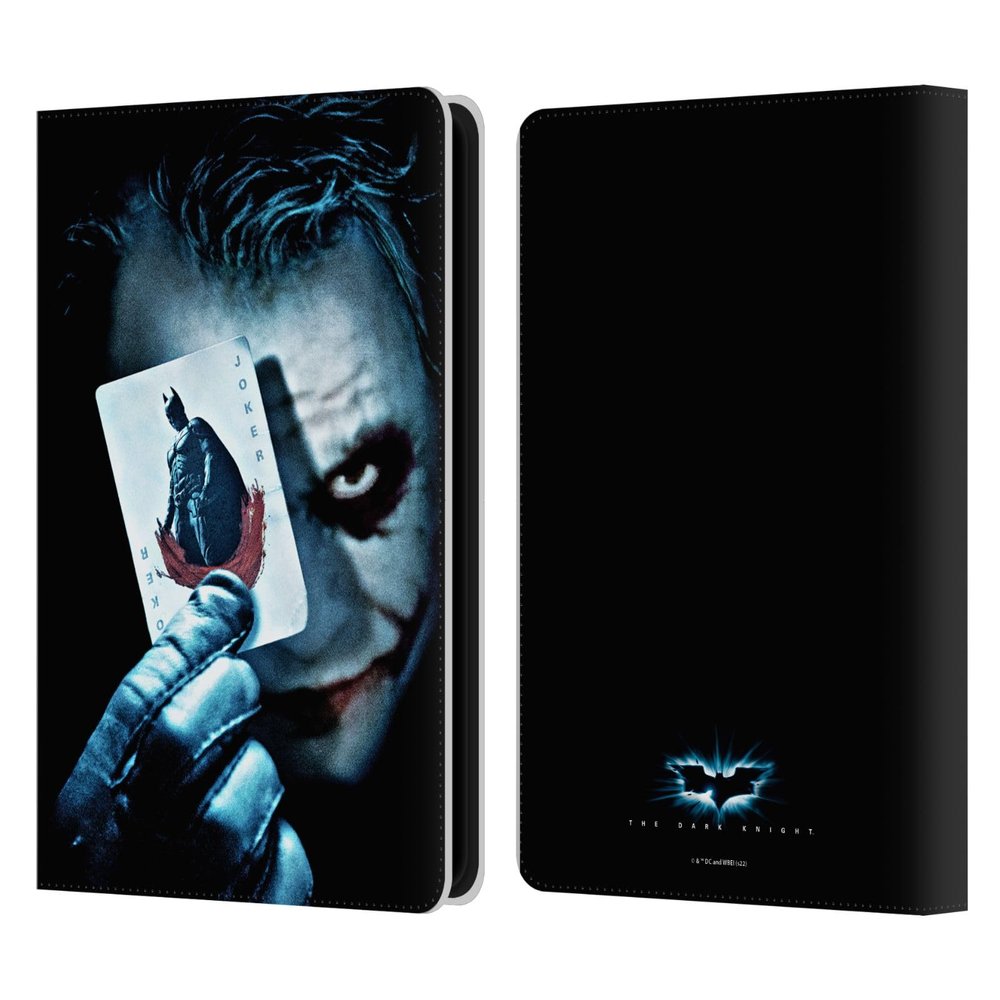 Head Case Designs Officially Licensed The Dark Knight Joker Card Key Art Leather Wallet Case Compatible with Kindle Paperwhite 5 (2021)