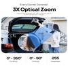 6MP IP PoE PTZ Camera Outdoor with Pan/Tilt 3X Optical Zoom,2.8-8mm Motorized Lens,98ft IR Night Vision, Built-in Mic, Human/Vehicle Detection,IP66&IK10, Blue Iris, NDAA Compliant Dome Mini PTZ Camera view 2
