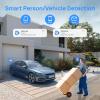 6MP IP PoE PTZ Camera Outdoor with Pan/Tilt 3X Optical Zoom,2.8-8mm Motorized Lens,98ft IR Night Vision, Built-in Mic, Human/Vehicle Detection,IP66&IK10, Blue Iris, NDAA Compliant Dome Mini PTZ Camera view 4