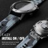 Abanen Camo Silicone Watch Bands for Garmin Instinct 2 Solar,Forerunner 955,Fenix 6,Fenix 5 (Black-Grey) view 4
