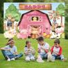 12x10ft Farm Animals Theme Birthday Party Backdrop for Kids Birthday Party Decorations Cartoon Pink Barn Animals Scenic Background Photo Booth Banner Green Grass Fence Barnyard Party Photo Backdrops view 2