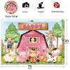 12x10ft Farm Animals Theme Birthday Party Backdrop for Kids Birthday Party Decorations Cartoon Pink Barn Animals Scenic Background Photo Booth Banner Green Grass Fence Barnyard Party Photo Backdrops view 3