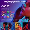 Yesker Ring Light with Tripod Stand and Phone Holder 18 Inch RGB Ringlight 25 RGB Modes Bi-Color Adjustable 27007000K LED Selfie Halo Light Kit for Live Stream Photography Zoom Makeup Youtobe Tiktok view 3