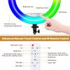 Yesker Ring Light with Tripod Stand and Phone Holder 18 Inch RGB Ringlight 25 RGB Modes Bi-Color Adjustable 27007000K LED Selfie Halo Light Kit for Live Stream Photography Zoom Makeup Youtobe Tiktok view 4