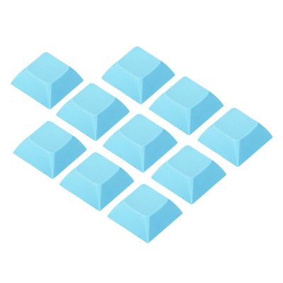PATIKIL 1U Blank Keycaps, 10 Pack Universal PBT Keyboard Replacement Accessories for MX Mechanical Keyboard, Cyan