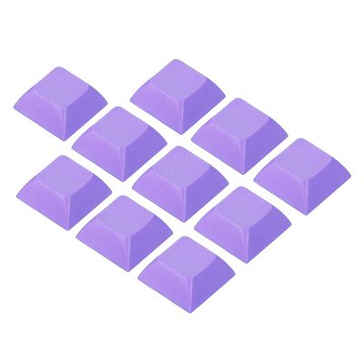 PATIKIL 1U Blank Keycaps, 10 Pack Universal PBT Keyboard Replacement Accessories for MX Mechanical Keyboard, Purple