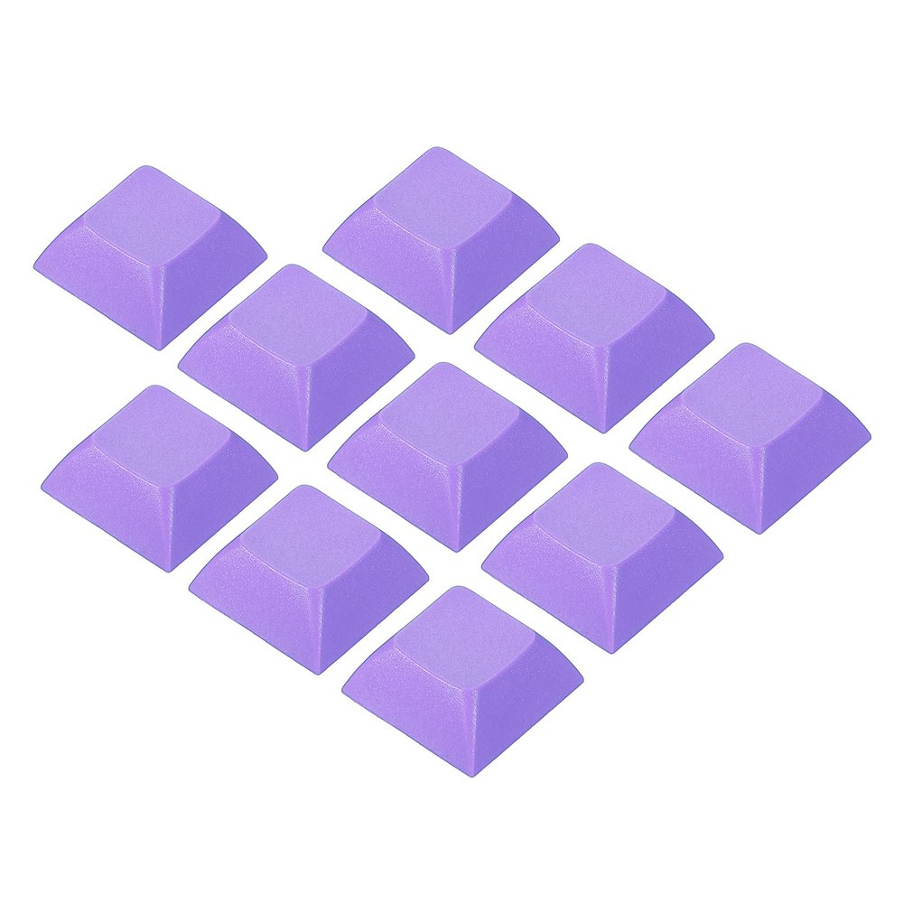 PATIKIL 1U Blank Keycaps, 10 Pack Universal PBT Keyboard Replacement Accessories for MX Mechanical Keyboard, Purple