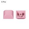 PATIKIL 1U Blank Keycaps, 5 Pack Universal PBT Keyboard Replacement Accessories for MX Mechanical Keyboard, Pink view 3