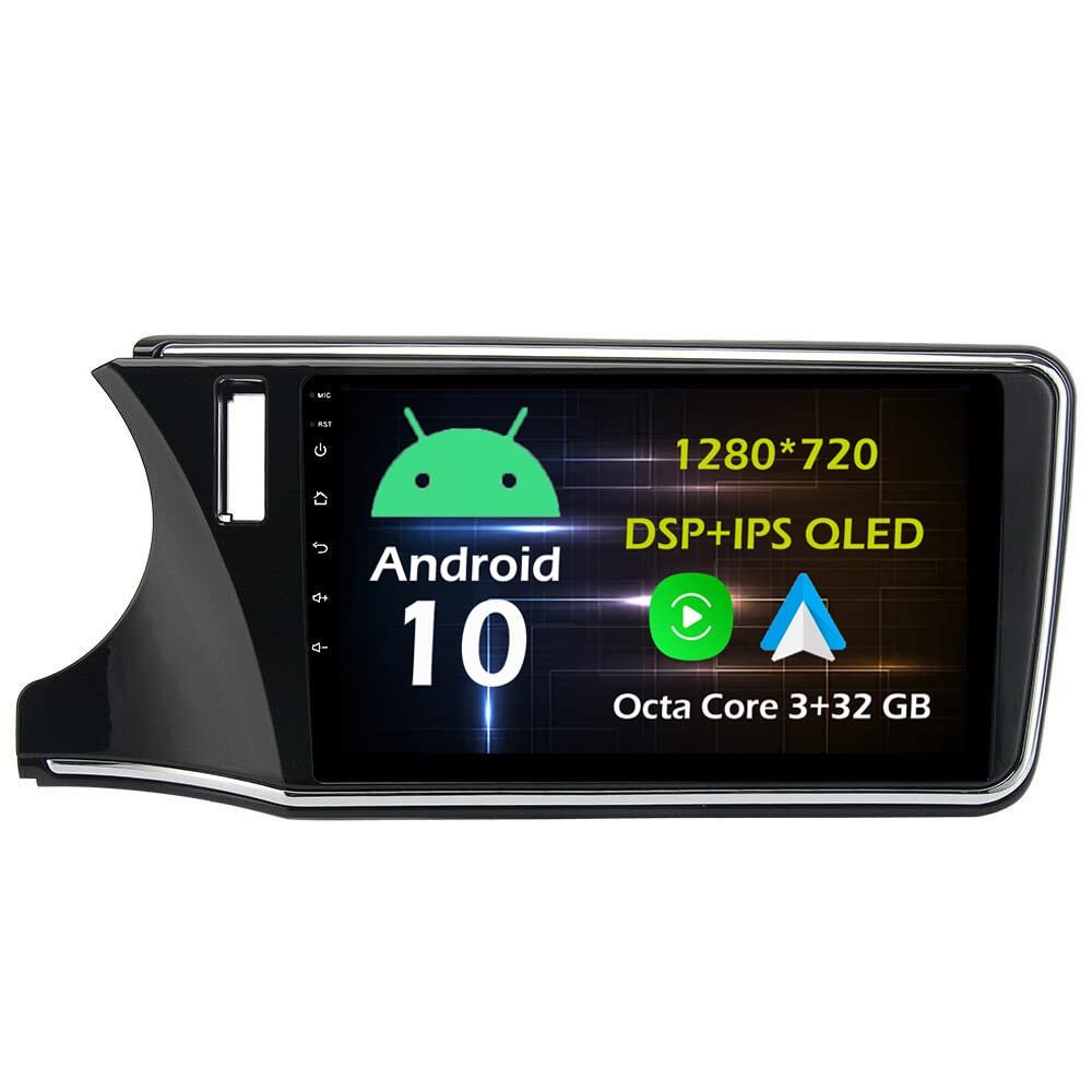 10.1'' 3+32GB Android 10 in Dash Car Stereo Radio Fit for 2015 16 17 Honda Greiz Gienia GPS Navigation Head Unit Carplay Android Auto DSP 4G WIFI Bluetooth