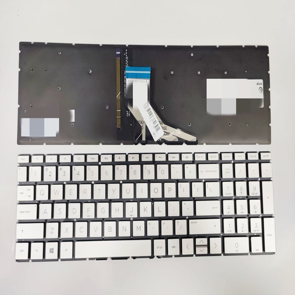 wangpeng New Silver US Laptop Keyboard for HP 15-cs3075cl 15-cs0072wm 15-cs0051cl 15-cs0073cl Backlit Keyboard
