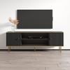 Meble Furniture Camelia TV Stand - Rectangular Shape Mid-Century TV Stand with Storage Drawers - Media Entertainment Center Console Table for TV Up to 70" - Black view 1