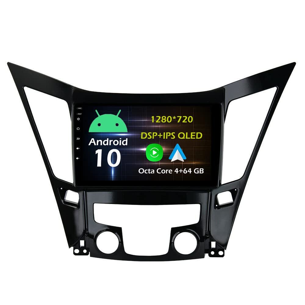 9'' 4+64GB Android 10 in Dash Car Stereo Radio Fit for Hyundai Sonata i40 i45 2011 12 13 14 15 GPS Navigation Head Unit Carplay Android Auto DSP 4G WiFi Bluetooth