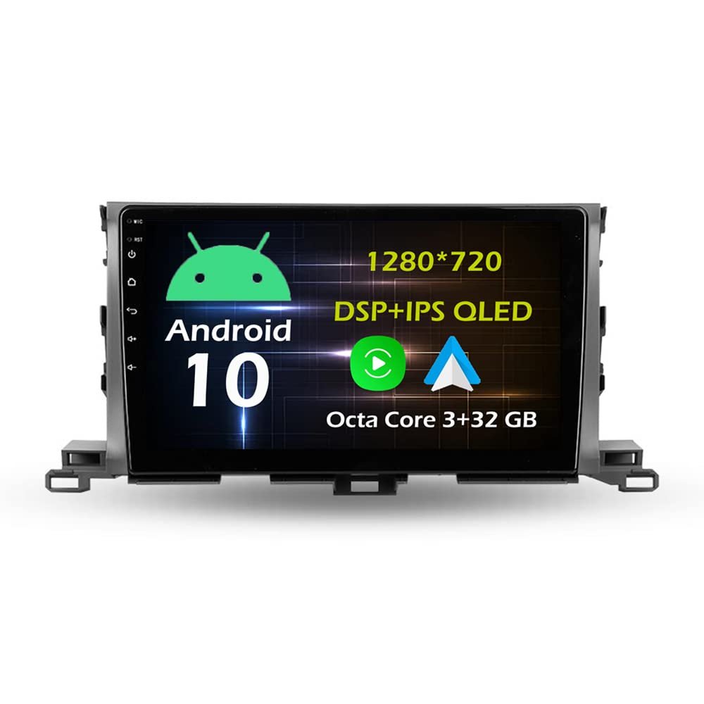 10.1'' 3+32GB Android 10 in Dash Car Stereo Radio Fit for Toyota HIGHLANDER 2015~2017 Head Unit GPS Navigation Carplay Android Auto DSP 4G WIFI Bluetooth