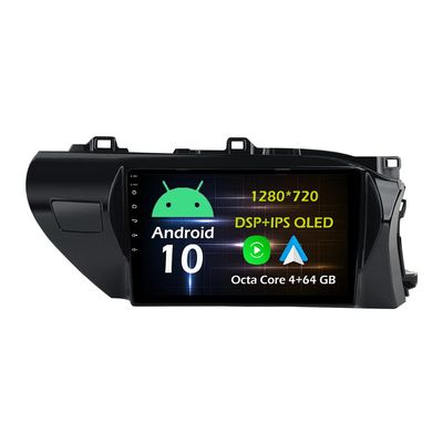 10.1'' 4+64GB Android 10 in Dash Car Stereo Radio Fit for Toyota Hilux 2016 17 2018 RHD Head Unit GPS Navigation Carplay Android Auto DSP 4G WiFi Bluetooth