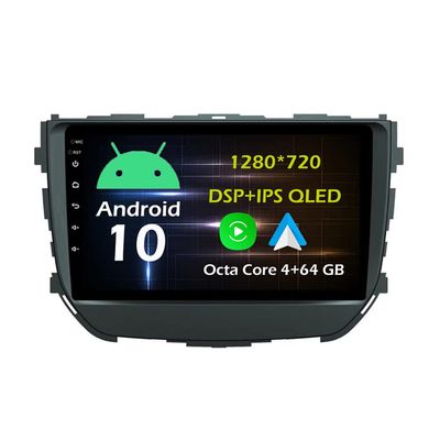 9'' 4+64GB Android 10 in Dash Car Stereo Radio Fit for Suzuki Vitara Brezza 2016 17 18 19 GPS Navigation Head Unit Carplay Android Auto DSP 4G WIFI Bluetooth