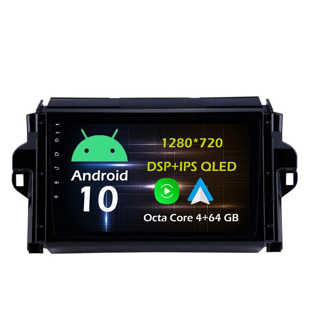 9'' 4+64GB Android 10 in Dash Car Stereo Radio Fit for Toyota Fortuner 2 2015 16 17 2018 GPS Navigation Head Unit Carplay Android Auto DSP 4G WIFI Bluetooth