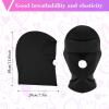 Zhanmai 3 Pcs Zentai Hood Mask Full Cover Open Mouth Elastic Breathable Head Mask for Masquerade Cosplay Costume Unisex view 2