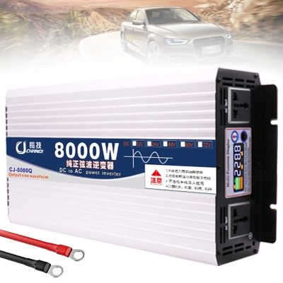 JINTAOMA 5000W-8000W Pure Sine Wave Inverter 12V to 60V 240V Car Converter Power Inverter with LCD Display 2AC Outlets and USB Port-Remote Control,8000w-48Vto110V