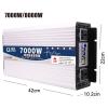JINTAOMA 5000W-8000W Pure Sine Wave Inverter 12V to 60V 240V Car Converter Power Inverter with LCD Display 2AC Outlets and USB Port-Remote Control,8000w-48Vto110V view 3