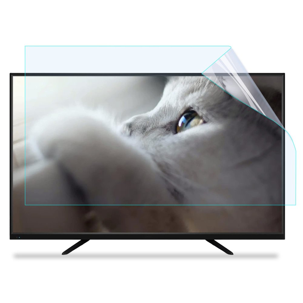 CUNIO 43-75 Inch Matte TV Anti-Glare Film, Anti Blue Light No Bubble Anti-Scratch TV Screen Protector, for TCL/Samsung/Sony/LG/Hisense / 60in 1338x756mm