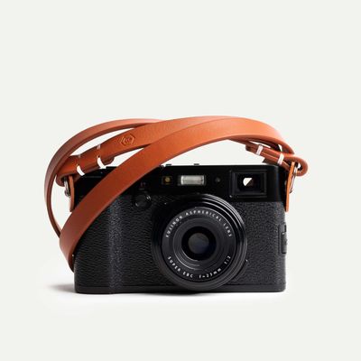 Evergreen Leather Camera Strap Split Ring, 38 Inch Neck Shoulder Slim, Vintage Modern Design, Hand Stitched, Compatible with Fuji Sony Nikon Leica Canon (Tan)
