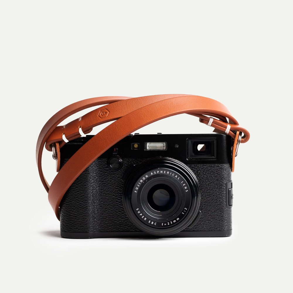 Evergreen Leather Camera Strap Split Ring, 38 Inch Neck Shoulder Slim, Vintage Modern Design, Hand Stitched, Compatible with Fuji Sony Nikon Leica Canon (Tan)