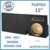 12" Single Ported sub Box 2005-2023 Tacoma Double cab subwoofer Enclosure car Audio Ground Shaker Speaker Box Vented Car Stereo Enclosure view 2