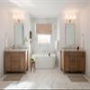 Kichler Ali 3 Light Bathroom Vanity Light in Polished Nickel with Satin Etched Glass Shades for use in Bathrooms and Powder Rooms, 52142PN view 3