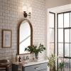 Kichler Ali 2 Light Bathroom Vanity Light in Black with Satin Etched Glass Shades for use in Bathrooms and Powder Rooms, 52141BK view 3
