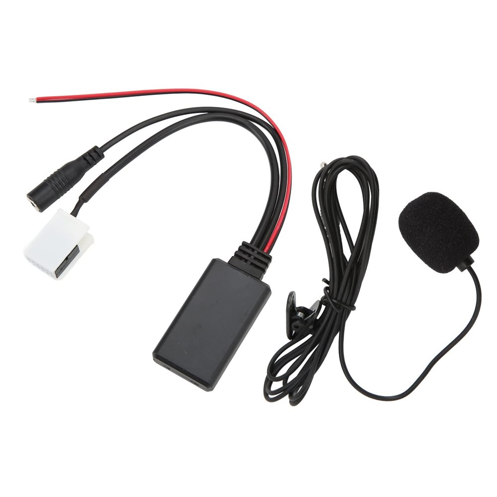 Aramox Bluetooth AUX in Cable, 12pin Bluetooth 5.0 Module AUX in Cable MP3 Music Adapter ABS Replacement for RCD300 RCD310 RNS300 RNS310 RCD510(with Microphone)
