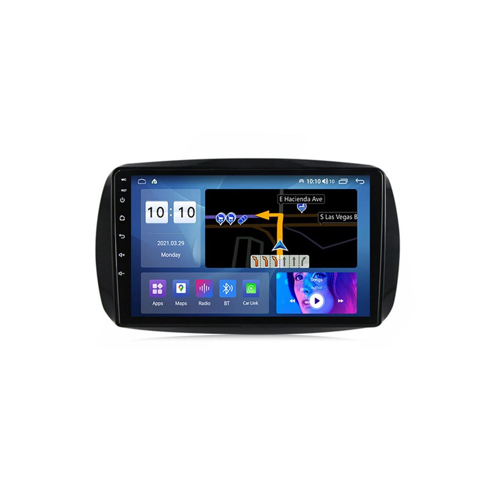 Car Radio Multimedia MP5 Player with Rear View Camera/FM RDS Radio 9 Inch Touch Screen Car Stereo Support SWC/Carplay/DSP/4G/DAB+, for Mercedes Benz Smart 2014-2020 Car Audio,M600s 6g+128g