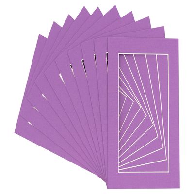 Poster Palooza Pack of TEN 22x30 Mats Bevel Cut for 19x27 Photos - Acid Free Dark Purple Precut Matboards For Pictures, Photos, Framing - 4-ply Thickness