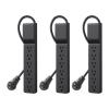 Belkin Power Strip Surge Protector with 6 AC Multiple Outlets - Flat Rotating Plug, 6 ft Long Heavy-Duty Extension Cord for Home, Office, Travel, Computer Desktop & Charging Brick (600 Joules) 3PK view 1