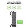Belkin Power Strip Surge Protector - 12 AC Multiple Outlets & 8 ft Long Flat Plug Heavy Duty Extension Cord for Home, Office, Travel, Computer, Laptop & Phone Charging Brick (3,940 Joules), Pack of 3 view 2